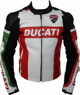 Neue Ducati Motorrad Rennrad Lederjacke, MotoGP Racing Motorbike Lederjacke. - Bild 1 von 4
