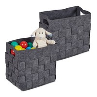 Aufbewahrungskorb Aufbewahrungsbox Faltbox Regalbox Aufbewahrungskiste Grau