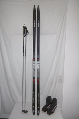 SALOMON '' ESCAPE GRIP ''  LANGLAUFSKI 206 CM + LANGLAUFSCHUHE GR: 46 IM SET