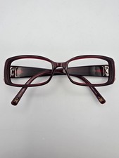 Escada Womens Eyeglass Frame Only Model VES132S Color Red w/ Clear Stones