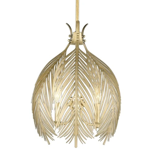 Golden Lighting 6930-3P Cay 3 Light 14"W Taper Candle Pendant - Vintage Fired - Picture 4 of 5