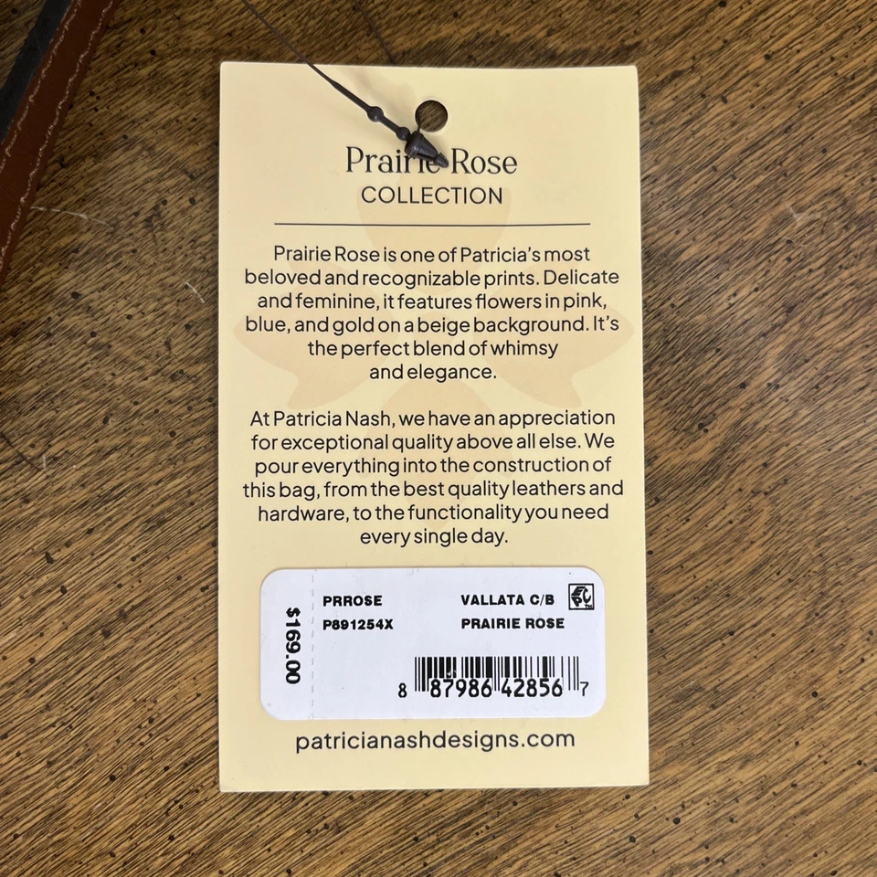 Patricia Nash Prarie Colección Rosa Vallata Bandolera Bolso Cartera Nuevo con Etiquetas Foto 3 de 4