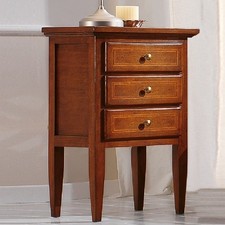 COMODINO MOBILE TAVOLINO CAMERA DA LETTO IN LEGNO NOCE CLASSICO VINTAGE