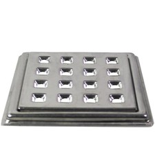 Image of SUS304 Stainless Steel 4 Inch Floor Drain Square Shower Drain with 16 Holes