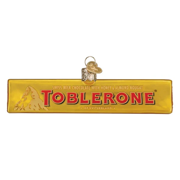 Old World Christmas TOBLERONE (32811) Glass Ornament w/ OWC Box