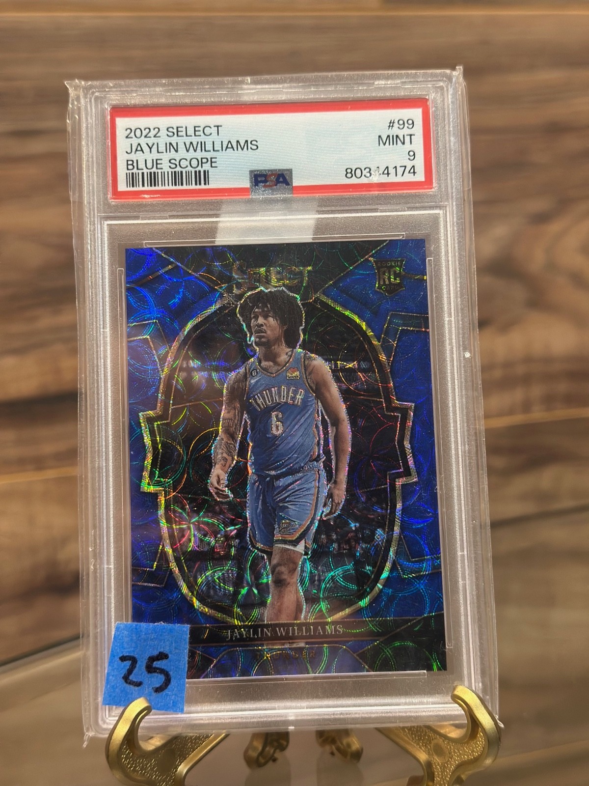 Jaylin Williams Blue Scope Select rookie /249 psa 9 panini