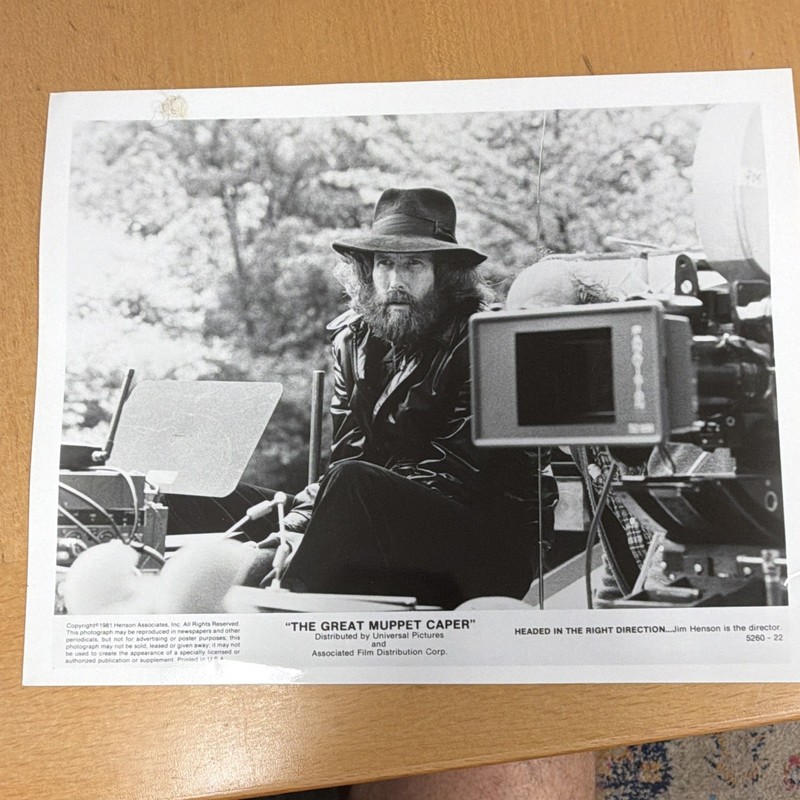 The Great Muppet Caper Original Black & White Photograph Still Jim Henson Set