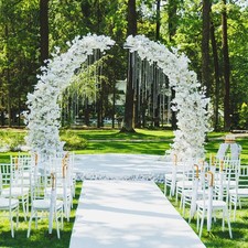 Rustproof Metal Garden Patio Arch Rose Arbour Archway Climbing Plant Trellis