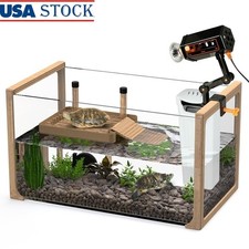 Turtle Aquarium Kit W/ Filter Basking Platform  Heating Lamp Indoor Tank New