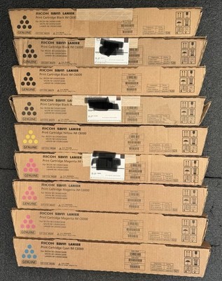 9x Genuine Ricoh IM C6000 / C4500 Toner 842279 842280 842281 842282 CMYK - New