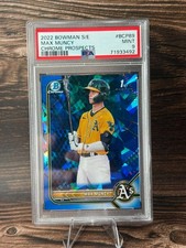 2022 Bowman Chrome Sapphire Max Muncy BCP89 PSA 9 MINT A's SS Prospect
