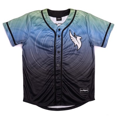 Illenium Illenials 2018 Blue Green Swirl Small Baseball Jersey Electric Family