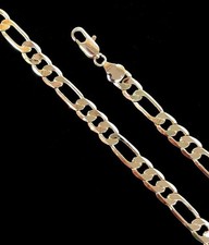 18K Gold Filled 7mm Figaro Chain 24" Hypoallergenic