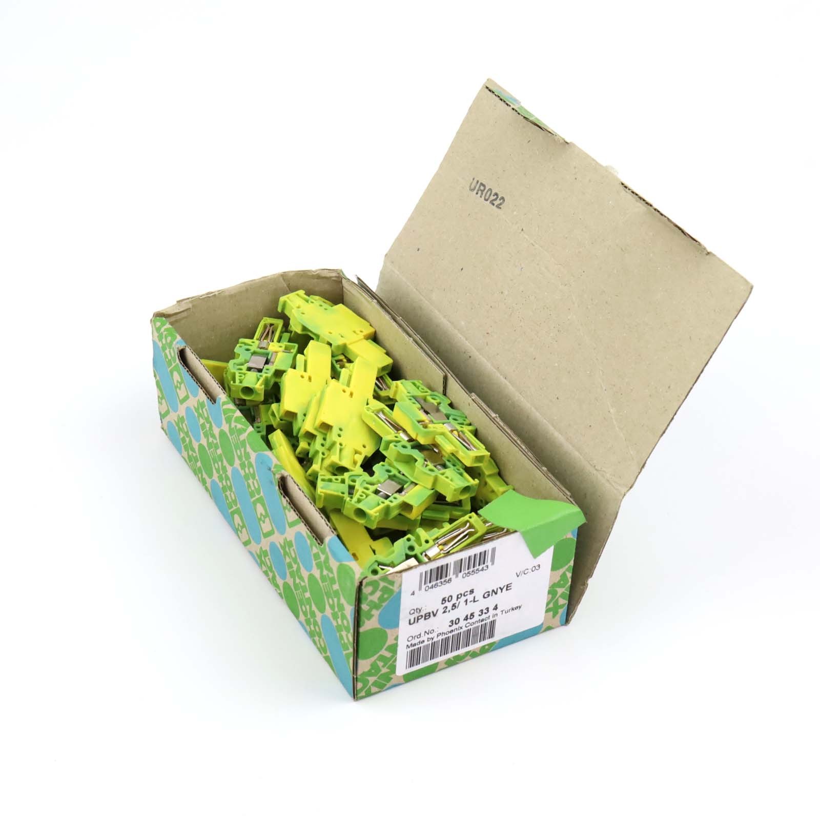 Phoenix Contact Stecker UPBV 2,5/1-L GNYE 3045334 (50Stk.) OVP