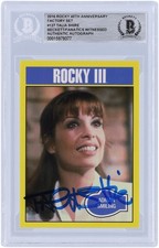 Talia Shire Rocky III Signed 2016 Topps 40th Anniversay Factory #127 BAS Card