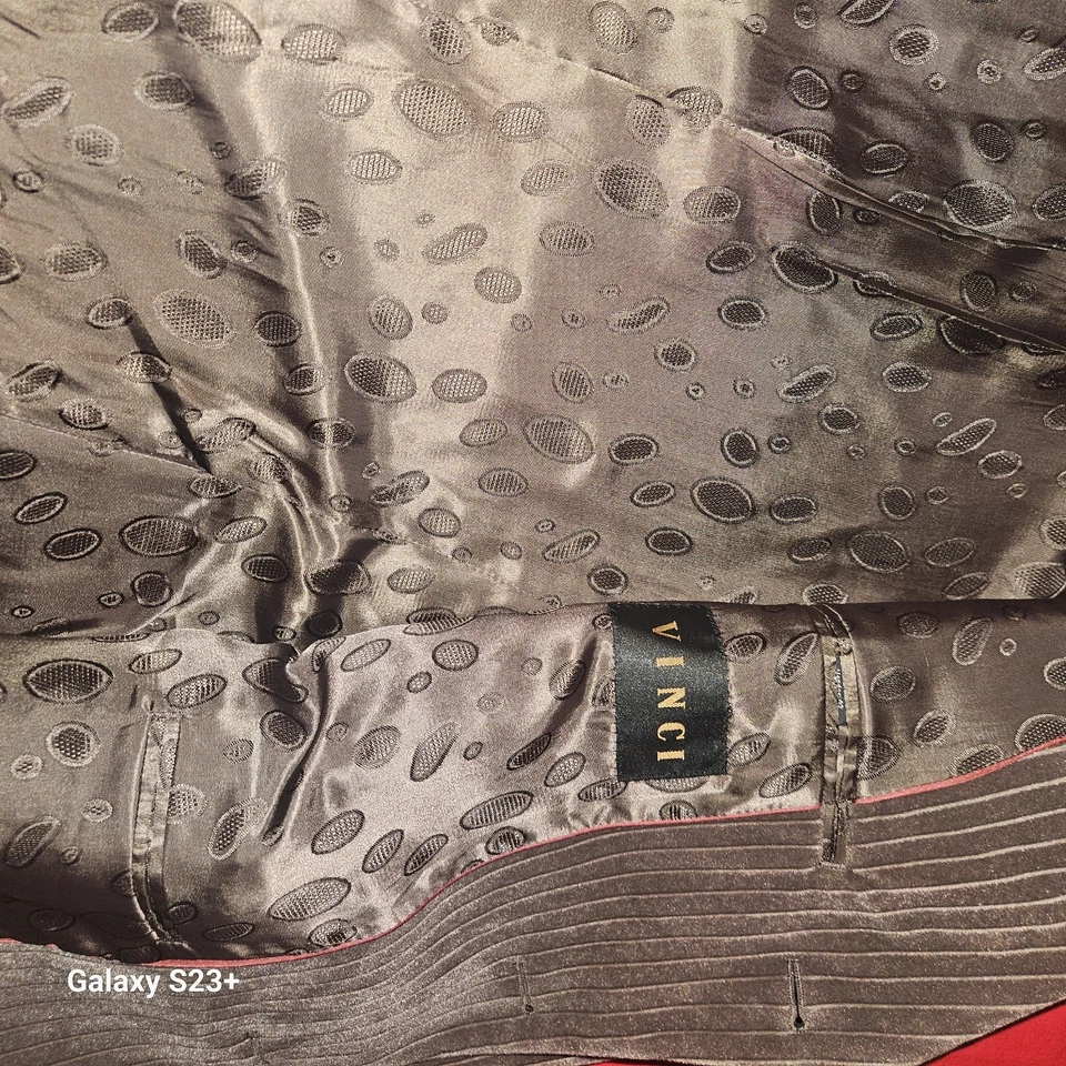 Chaqueta con botones de pana de terciopelo marrón vintage Vinci para hombre grande y alto Foto 4 de 4