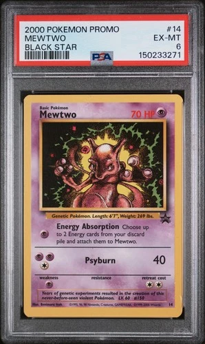 2000 Pokemon Promo Black Star #14 Mewtwo Black Star PSA 6