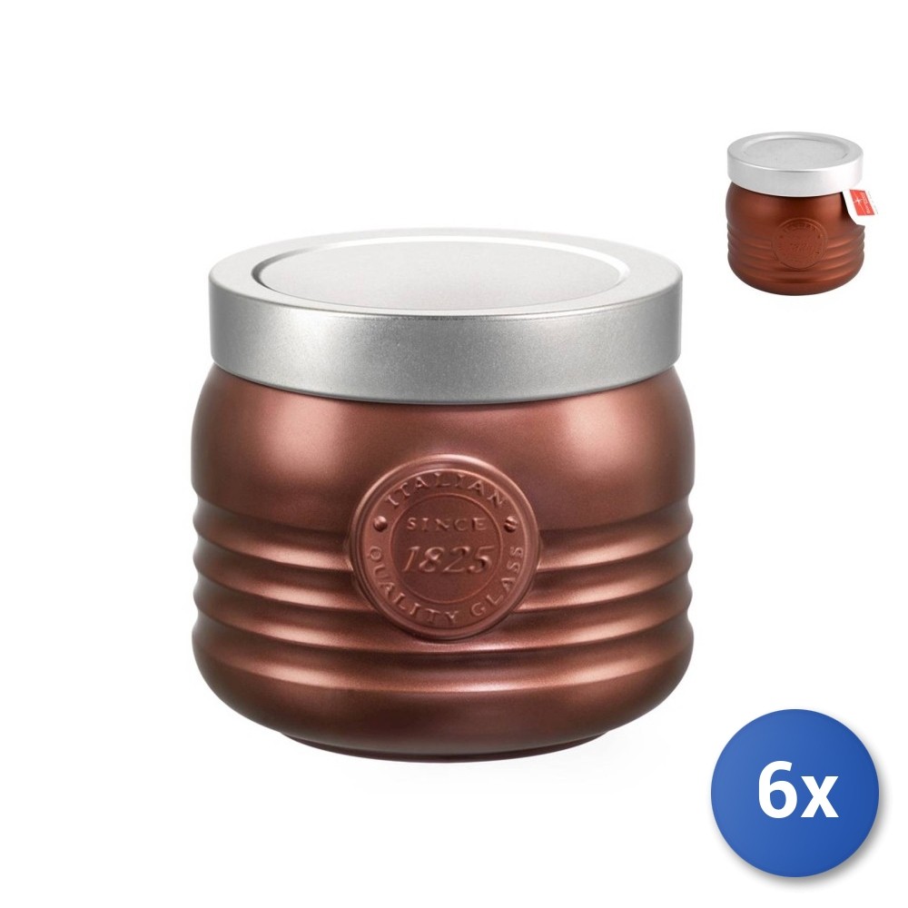 Bormioli Rocco Officina1825 6x Jars 0,75 Bronze