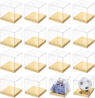 Benecreat 20 StüCk Durchsichtige Geschenkboxen 7X7X7Cm Faltbare Geschenkboxen Au