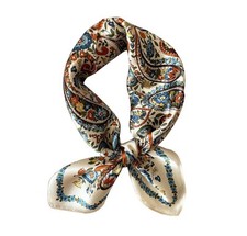 100 Mulberry Silk Neck Scarf 21"x21" Small Square Scarfs for Women handbag s...