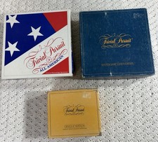 Lote de 3 ediciones Trivial Pursuit All American Genus and Genus II (conjuntos completos)