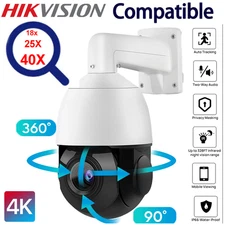 4K 8MP PTZ 18/25/40XZoom Speed Dome Security IP Camera POE IR Outdoor Auto Track
