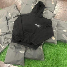 Fear Of God Essential Fleece Hoodie FW24 BLACK SIZES XXS-XXL - Guarnteed AUTH ✅