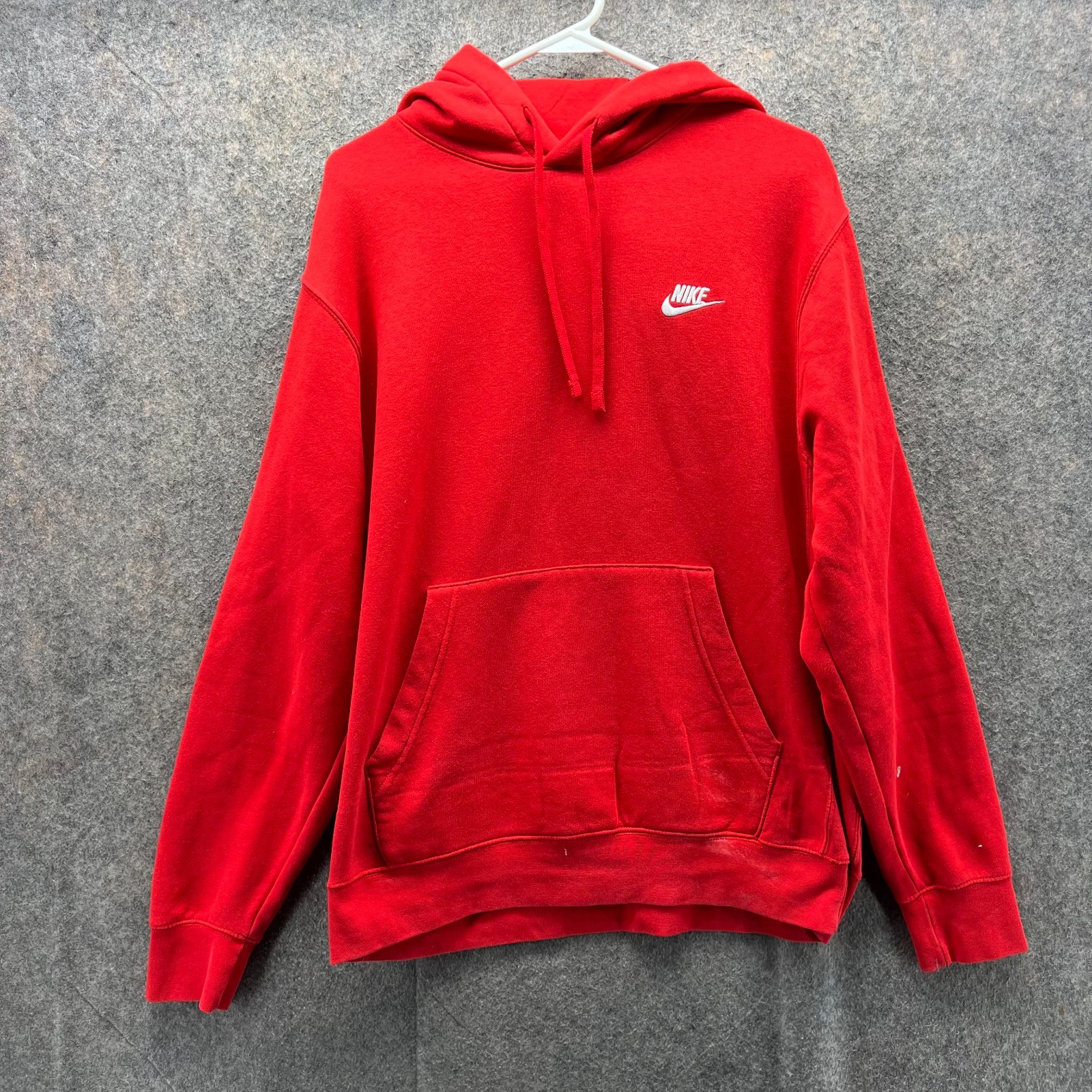 SACAI X NIKE Nike Felpa con Cappuccio Uomo Media Rossa Pile Pullover Maglione Club Swoosh Abbigliamento Sportivo Giacca