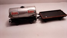 Hornby Dublo OO 4676 Kesselwagen Esso Boxed & Flat Wagon