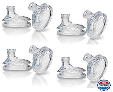 Nuby 4-Pack Super Spout No Spill Replacement Spouts - Clear
