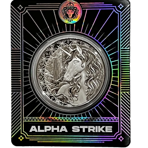 2025 ALPHA STRIKE Unicorn 1 oz 999 Fine Silver Scottsdale Mint Sealed✅Certi-Lock
