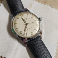 Vintage Gruen Precision Waterproof Wristwatch Running Strong Great Lume