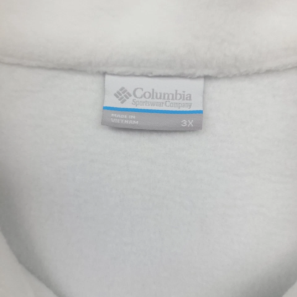 Columbia Chaleco Mujer 3X Blanco Vellón Cremallera Completa Sin Mangas Aire Libre Senderismo Plus Foto 3 de 4