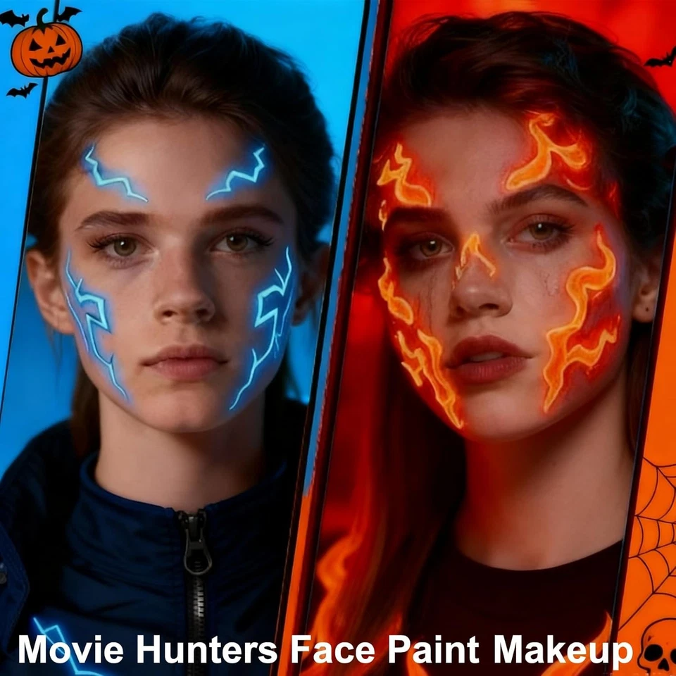 Pintura facial de neón MEICOLY UV pintura corporal brillante luz negra 8 colores Foto 4 de 4