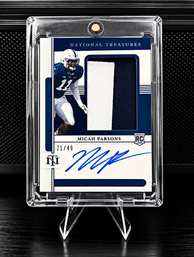 Panini 2021 National Treasures Collegiate Micah Parsons RC Auto Patch /49 #53