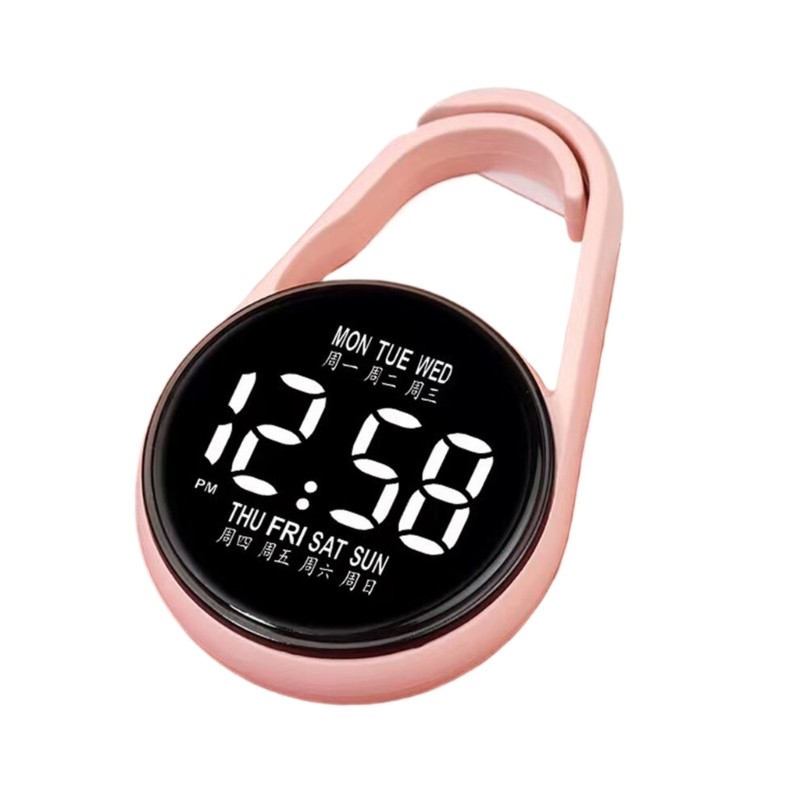 Portable Desk Waterproof Digital Clock Builts In Eye Protect
