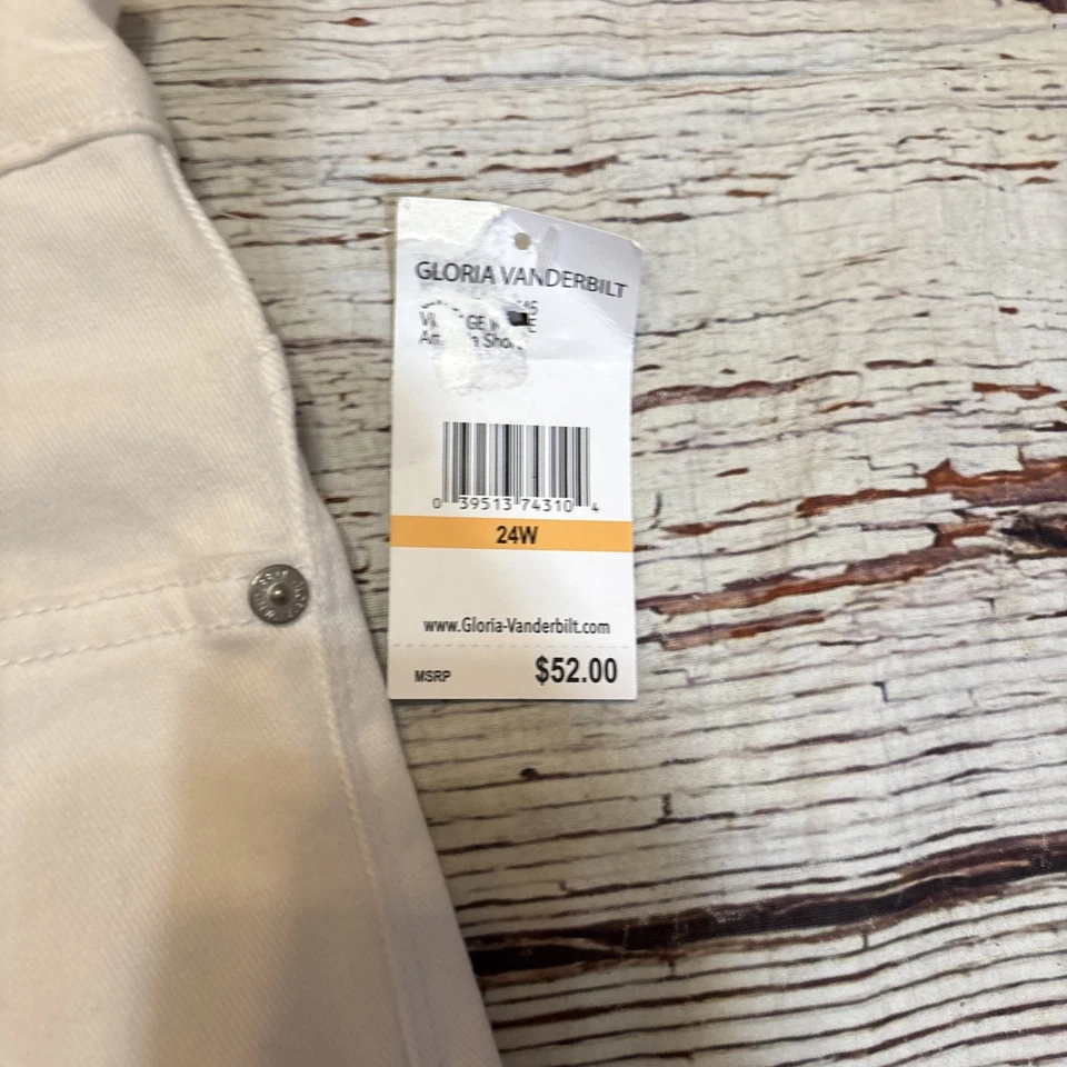 Gloria Vanderbilt Shorts Women’s Sz 24W White Amanda All Around Slimming Amanda - Image 3 of 4