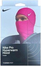 Nike Pro Hyperwarm Hood Therma-FIT Football Balaclava Pink One Size