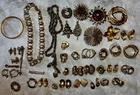 Gold Tone Costume Modern Vintage Wearable Jewelry Lot