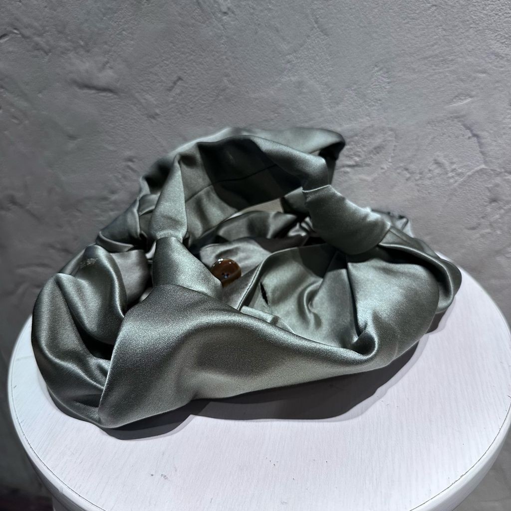 THE ROW Ascot Two Handbag Khaki silk with dust bag Good Condition