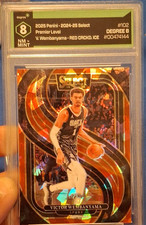 Panini 2024-25 Select Premier Level Red Cracked Ice Prizm #102 Degree 8