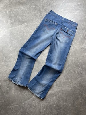 Vintage Levi s Engineered Y2K Flared Bootcut Denim Jeans Blue Wash Size 33x32