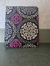 Vera Bradley Canterberry Magenta iPad Case Hard Shell Black Pink Case 9.5"X7.5"