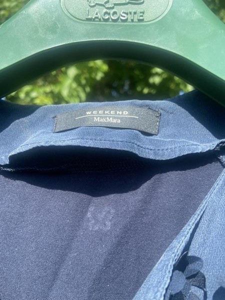 Women Weekend Max Mara Shirt Navy Silk 36