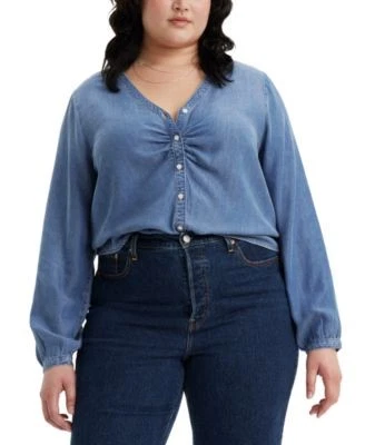 Levis Trendy Plus Size Zenda Ruched Ringing 197282395204 2X RT $59.5