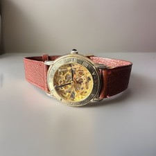 Accurist Skeleton Mechanical Gold Tone Manual Men’s Watch - Works- Needs Atten.