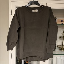 BLAUMAX Pullover Baumwolle Cashmere Gr XL Khaki Grün Damen