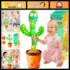 Interactive Dancing Cactus Toy - Volume Adjustable, Mimics Singing  Talking, Fu