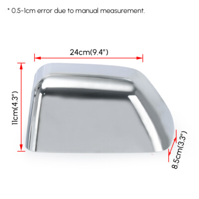 KUAFU Full Mirror Covers For 2017-2021 Ford F250/F350/F450 Super Duty - Chrome Plated With Signal Cut-Out - View #10