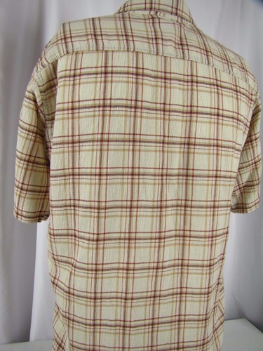 PATAGONIA Mens Shirt Brown Tan Cream Organic Cotton Button Up Size Large - Picture 4 of 4